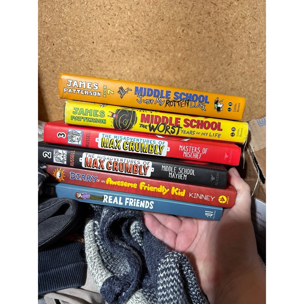 Lot of 6 Middle School Books James Patterson Max Crumbly Diary Friendly Kid